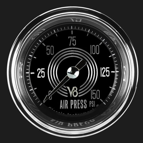 Classic Instruments V8 Speedster 2 1/8" Air Pressure Gauge - V8SR118SHC