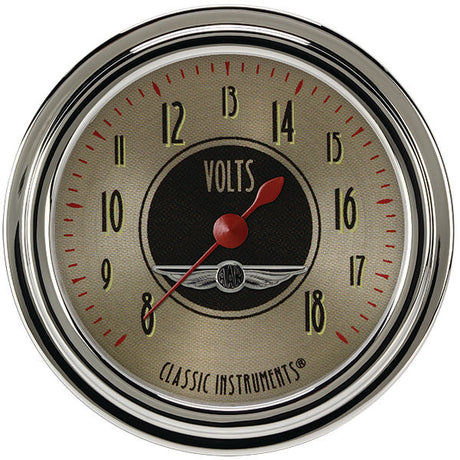 Classic Instruments All American Nickel 2 5/8" Voltage Gauge - AN330SLC