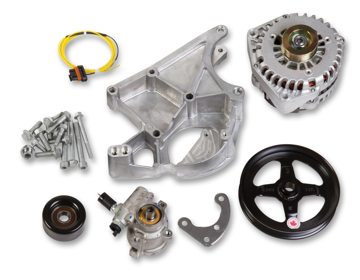 Holley 20-143 LS/LT High-Mount Alternator & Power Steering Pump Accessory Drive Kit - Driver's Side Bracket