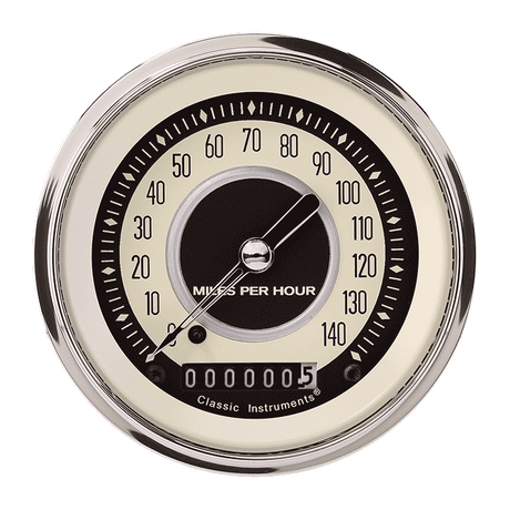Classic Instruments Nostalgia VT 3 3/8" Speedometer - NT55SHC