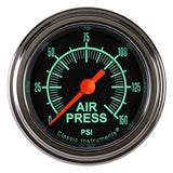 Classic Instruments G/Stock 2-1/8" Air Pressure Gauge - GS118SLF