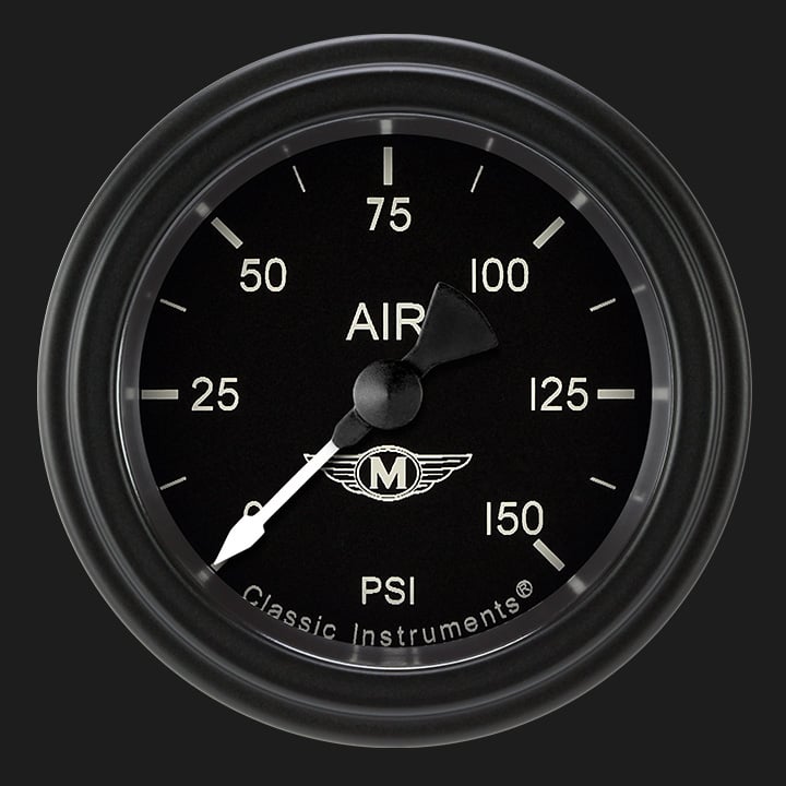 Classic Instruments Moal Bomber 2 1/8" Air Pressure Gauge - MA118BLF