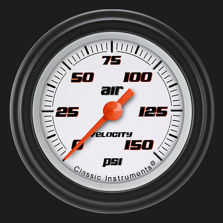 Classic Instruments Velocity White 2 1/8" Air Pressure Gauge - VS118WBLF