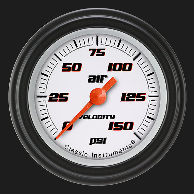 Classic Instruments Velocity White 2 1/8" Air Pressure Gauge - VS118WBLF