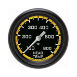 Classic Instruments Autocross Yellow 2 5/8" Cylinder Head Temp. Gauge - AX397YBPF