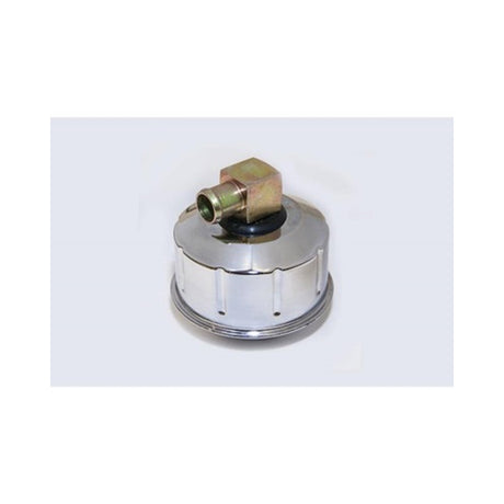 Scott Drake Closed Emissions Chrome Oil Cap With Gold Metal PCV Elbow. - C8AZ-6766-BC