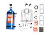 NOS Supercharger Nitrous System,Polished Plate,Red/Blue Plumbing,Blue Bottle - 02520-CNOS