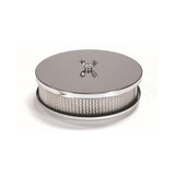 Mr Gasket Air Cleaner - 6-1/2 Inch Diameter, 2 Inch Tall - Chrome - 1486