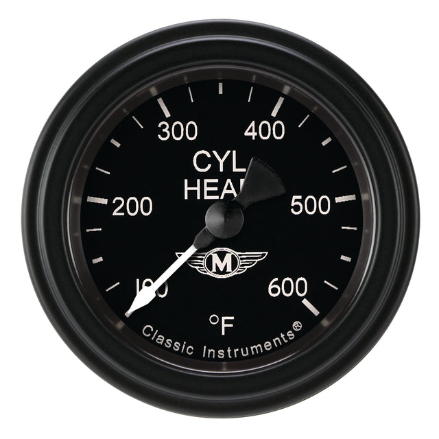 Classic Instruments Moal Bomber 2-1/8" Cylinder Head Tempature Gauge - MA197BLF