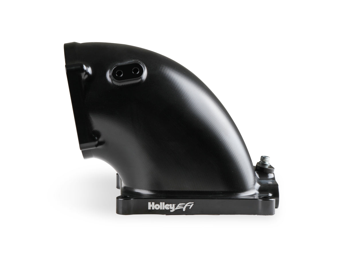 Holley 300-253BK Billet 4500 EFI Throttle Body Intake Elbow-Ls- Black Finish
