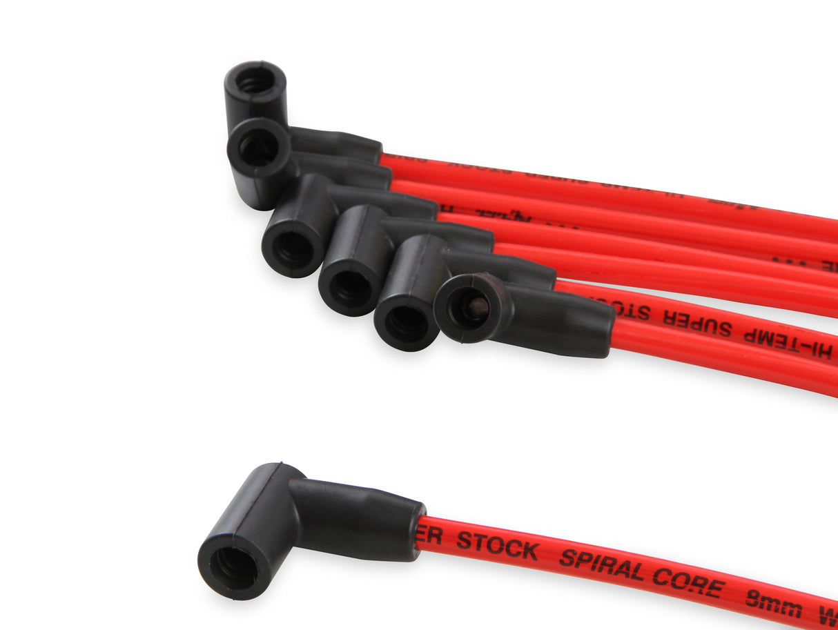 ACCEL Spark Plug Wire Set - Super Stock Spiral Core 8mm - Jeep L6 - Red - 5129R