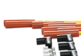 ACCEL Spark Plug Wire Set - 8mm - Yellow with Orange Straight Boots - 4040