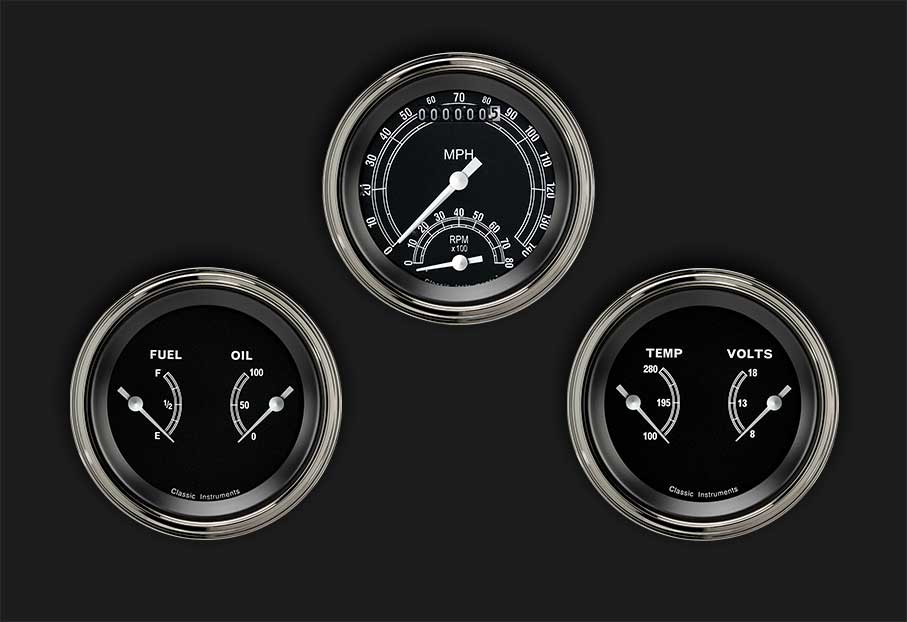 Classic Instruments Traditional Series Three Gauge Set - TR34SLF