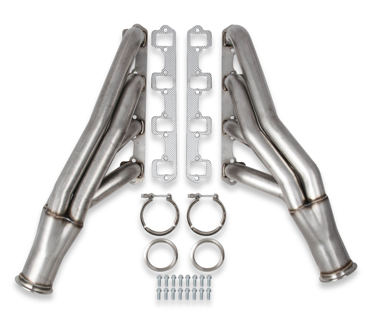 Flowtech Small Block Ford Turbo Headers - Natural 304 Stainless Steel - 12167FLT