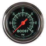 Classic Instruments G/Stock 2-1/8" Boost Gauge (60 PSI) - GS143SLF