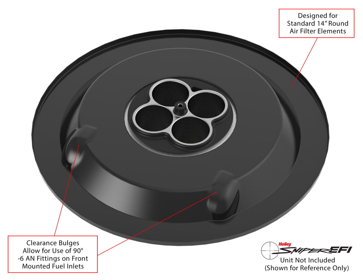 Holley 120-511 Sniper EFI Air Cleaner Drop Base - Black