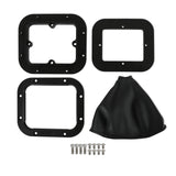 Hurst Billet Shifter Boot and Bezel - Rectangular - Black Finish - 115500HST