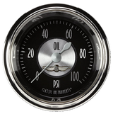 Classic Instruments All American Tradition 2 1/8" Oil Pressure Gauge - AT181SHC