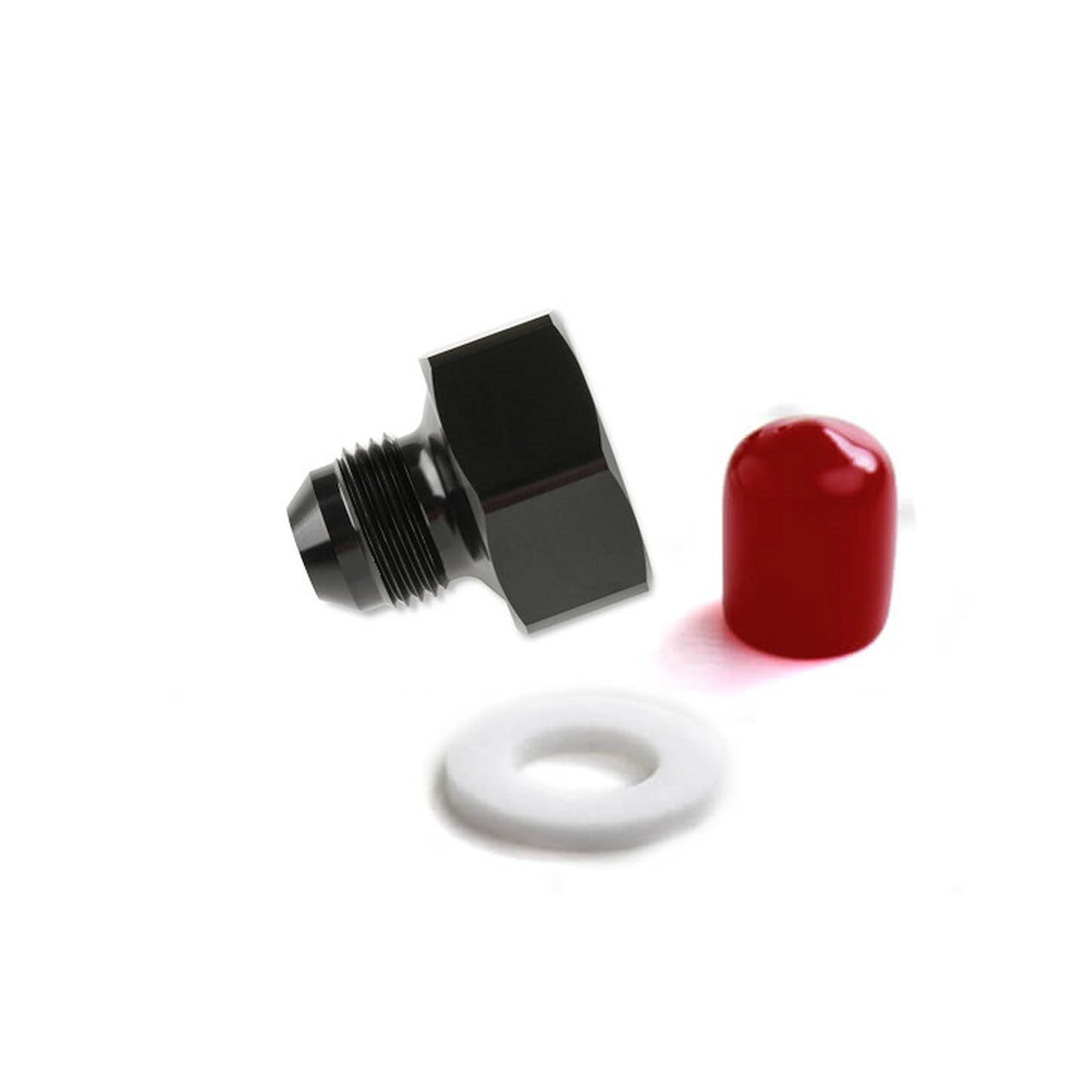 NOS Black T7075 aluminum 8AN-660 Bottle Nut Adapter - 16233NOS