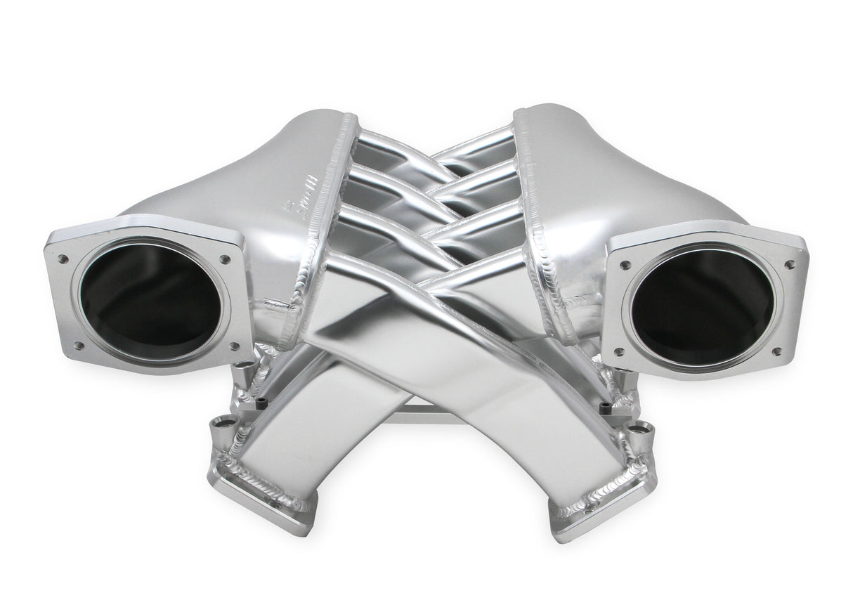 Holley 822201 Sniper EFI Fabricated Intake Manifold Dual Plenum 92mm LS3/L92, Rail Kit - Slvr