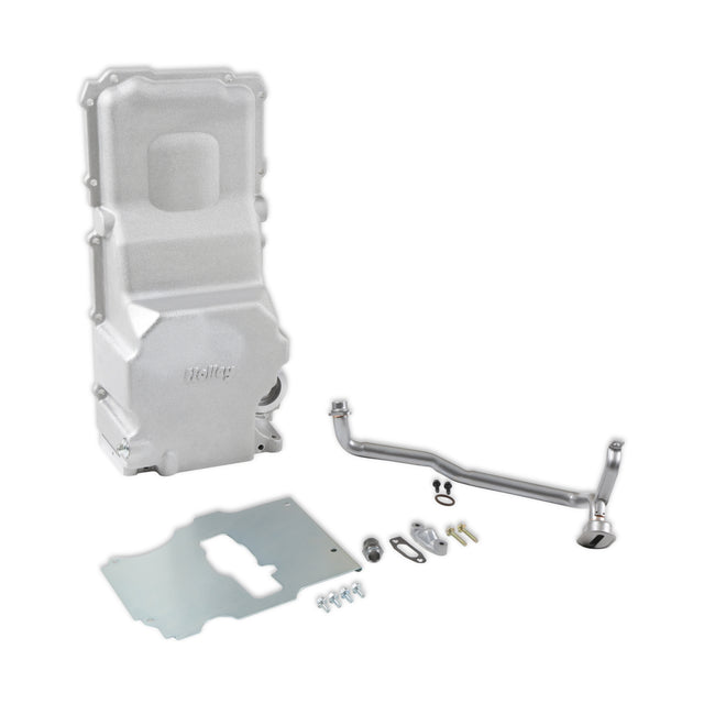 Holley 302-5 GM LS Swap Oil Pan - Most Front Clearance - No Drain-Back Holes