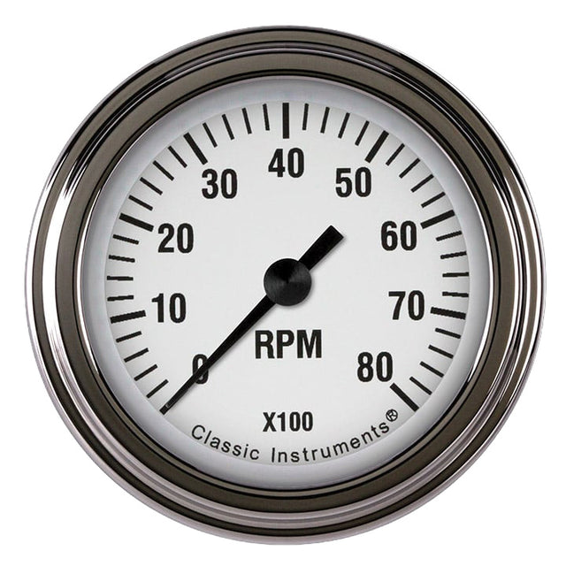 Classic Instruments White Hot 2-1/8" Tachometer Gauge - WH183SLF