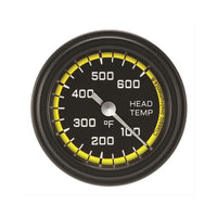 Classic Instruments Autocross Yellow 2-1/8" Cylinder Head Tempature Gauge - AX197YBLF