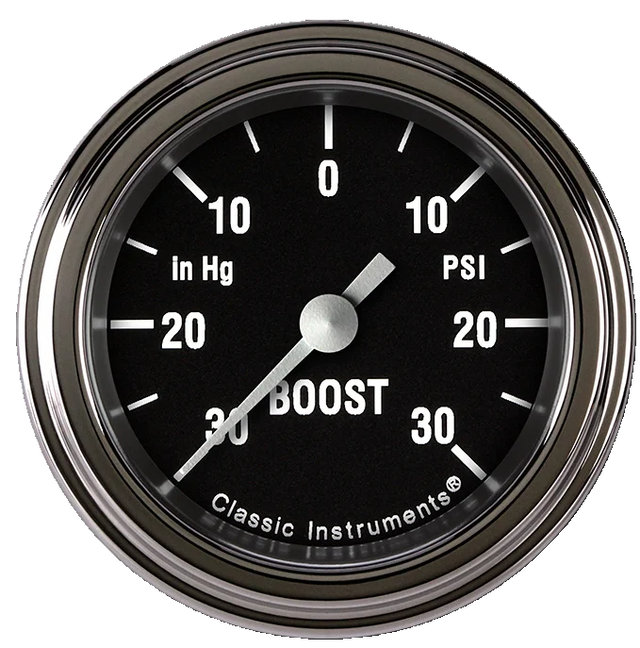 Classic Instruments Hot Rod 2 1/8" Boost/Vac Gauge - HR141SLF