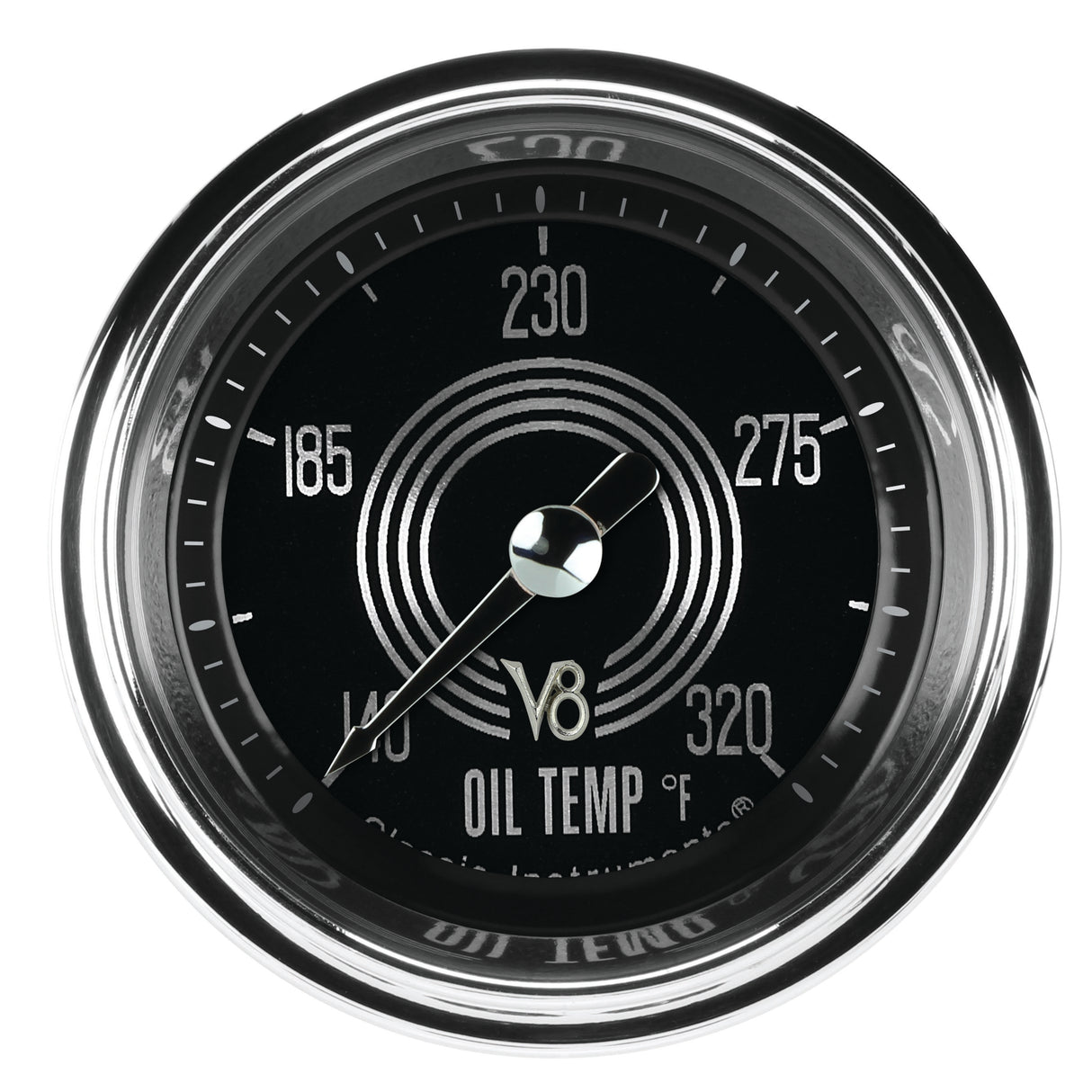 Classic Instruments V8 Speedster 2-1/8" Oil Temperature Gauge - V8SR128SHC