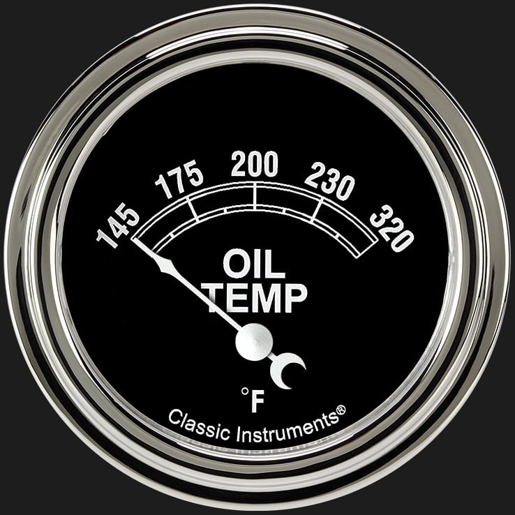 Classic Instruments Traditional 2 5/8" Oil Temperature Gauge - TR228SLF