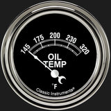 Classic Instruments Traditional 2 5/8" Oil Temperature Gauge - TR228SLF