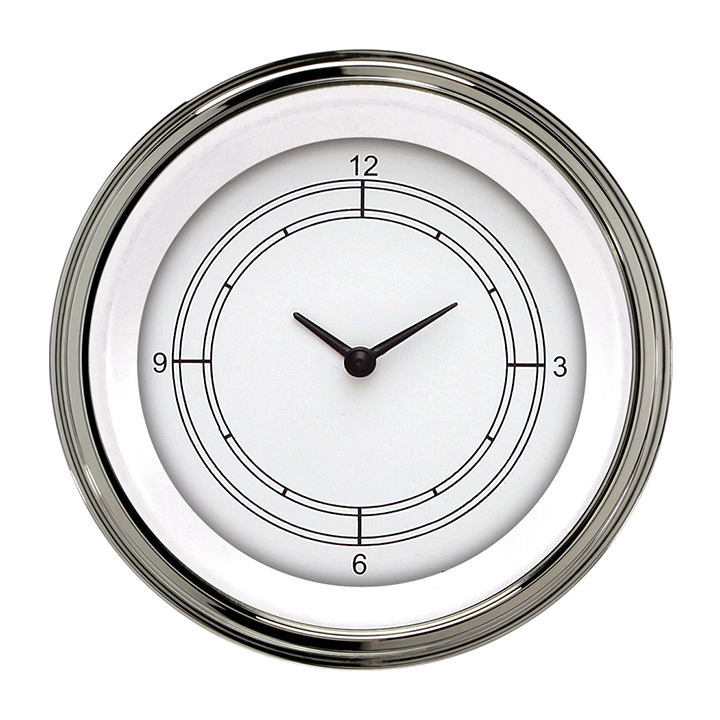 Classic Instruments Classic White 3 3/8" Clock - CW93SLF