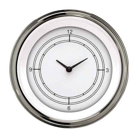 Classic Instruments Classic White 3 3/8" Clock - CW93SLF