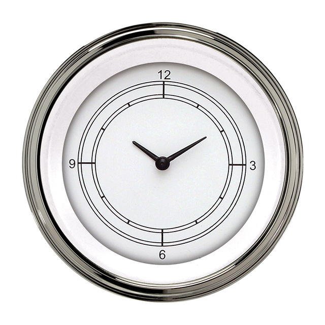 Classic Instruments Classic White 3 3/8" Clock - CW93SLF
