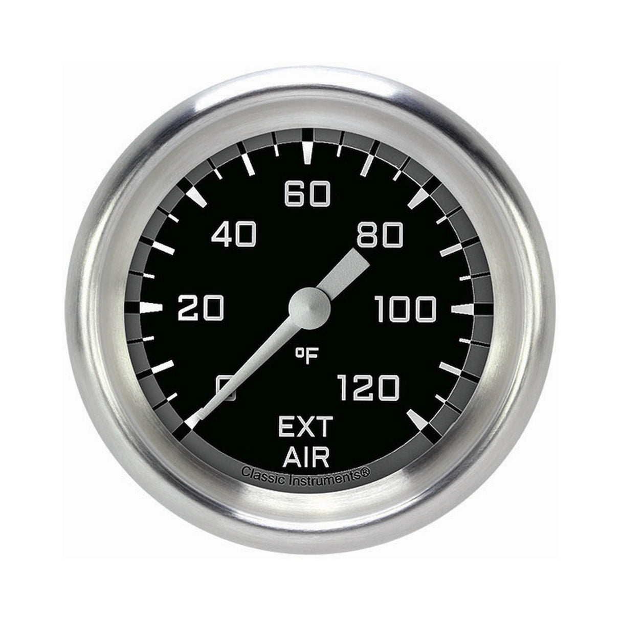 Classic Instruments Autocross Gray 2 5/8" External Air Temp. Gauge - AX399GAPF