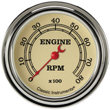 Classic Instruments Vintage 2-5/8" Tachometer Gauge - VT383SLF
