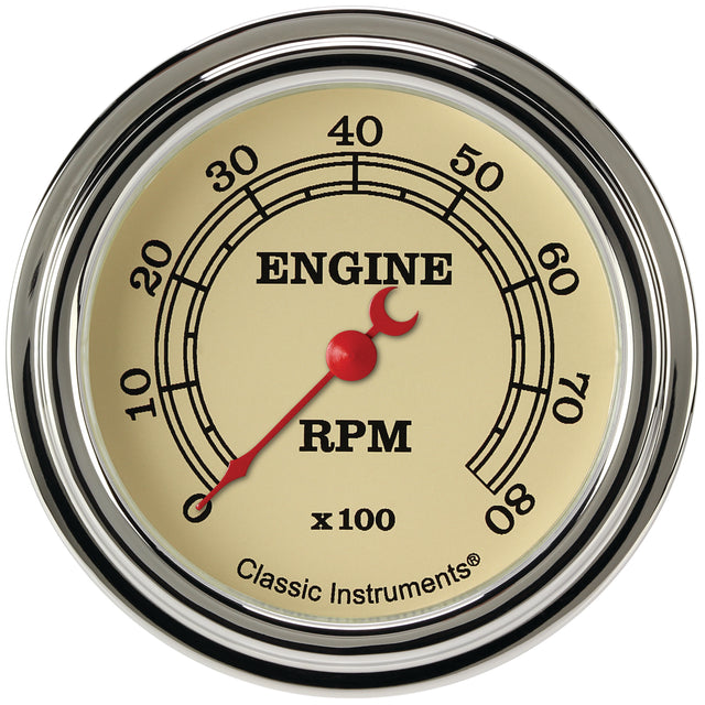 Classic Instruments Vintage 2-5/8" Tachometer Gauge - VT383SLF