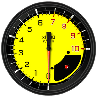 Classic Instruments AutoCross Yellow 4-5/8" Tachometer Gauge - AX71YBLF
