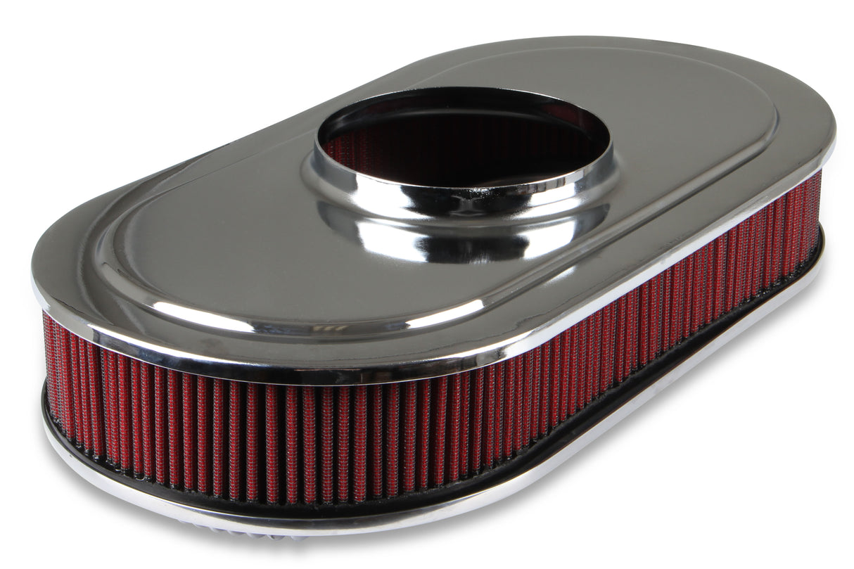 Holley 120-401 Vintage Series Oval Air Cleaner - Polished
