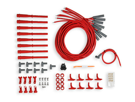 MSD Single Hemi Wire Set, Super Conductor 8.5mm Wire Set, Red - 31529