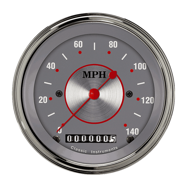 Classic Instruments SILVER SERIES 3IN SPEEDO 140 MPH - SS55SLC