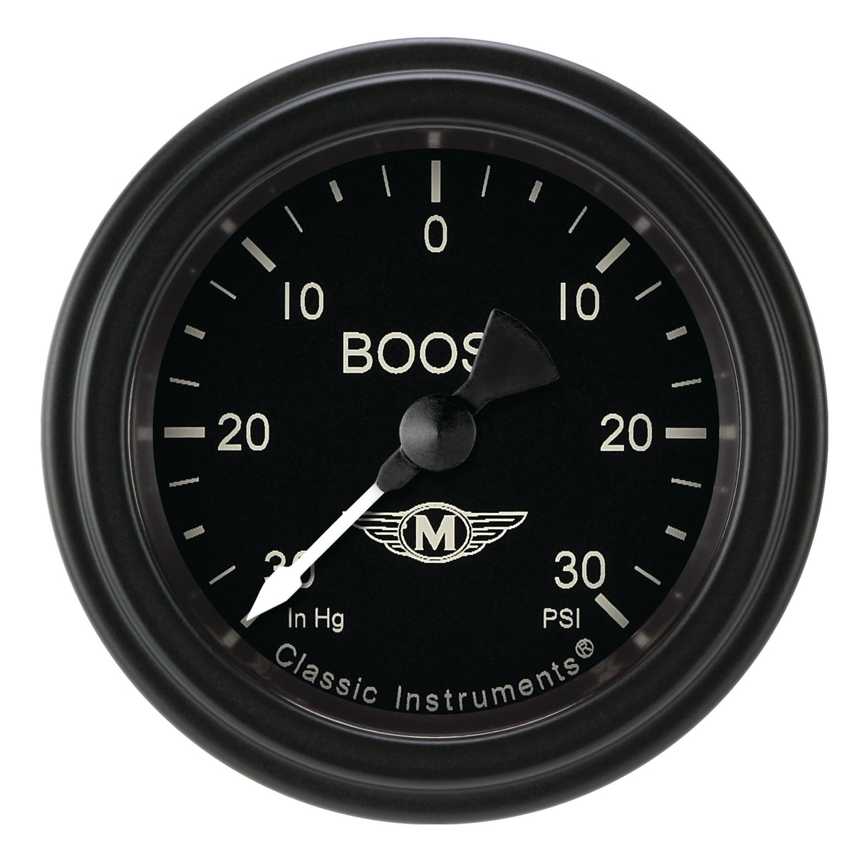 Classic Instruments Moal Bomber 2-1/8" Boost/Vac Gauge - MA141BLF