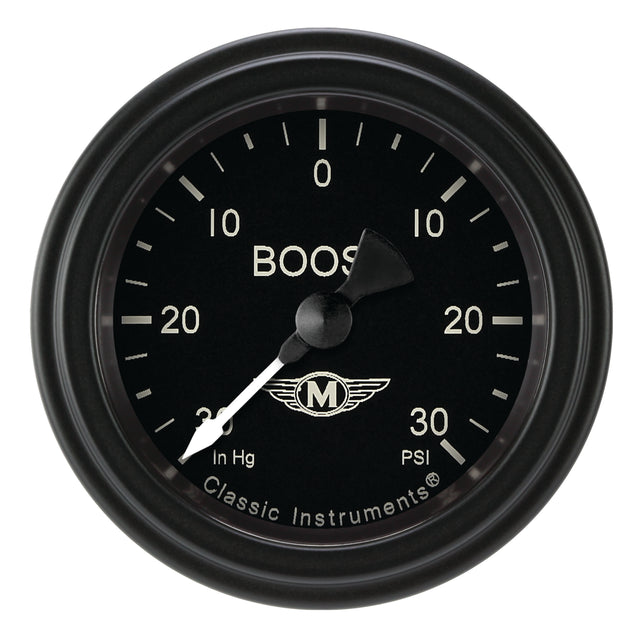Classic Instruments Moal Bomber 2-1/8" Boost/Vac Gauge - MA141BLF