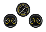 Classic Instruments AutoCross Yellow Three Gauge Set - AX04YBLF