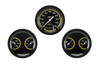 Classic Instruments AutoCross Yellow Three Gauge Set - AX04YBLF