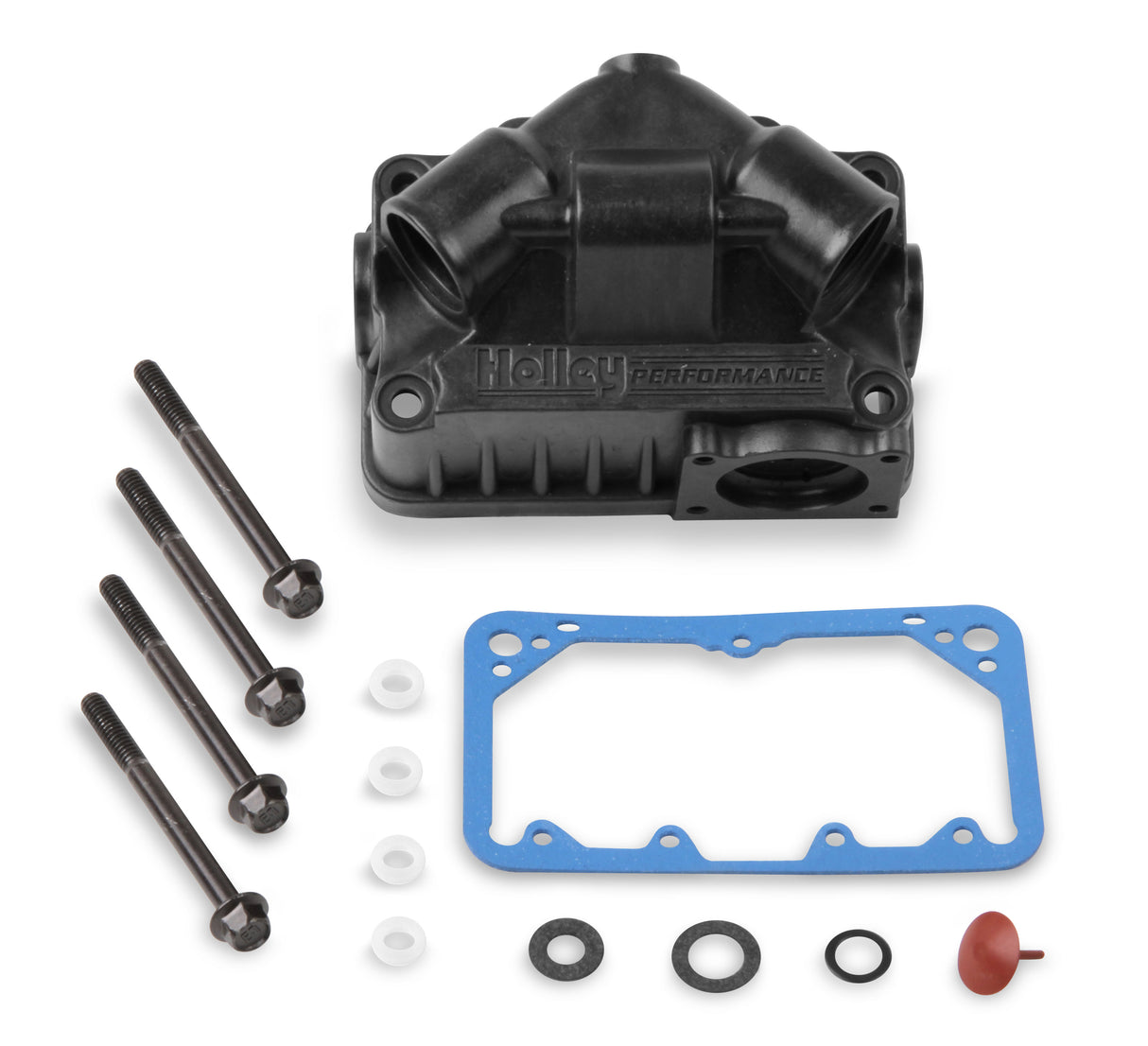 Holley 134-73HB Hard Core Gray Aluminum Center Hung "V" Bowl Kit - Secondary with Pump Provisions