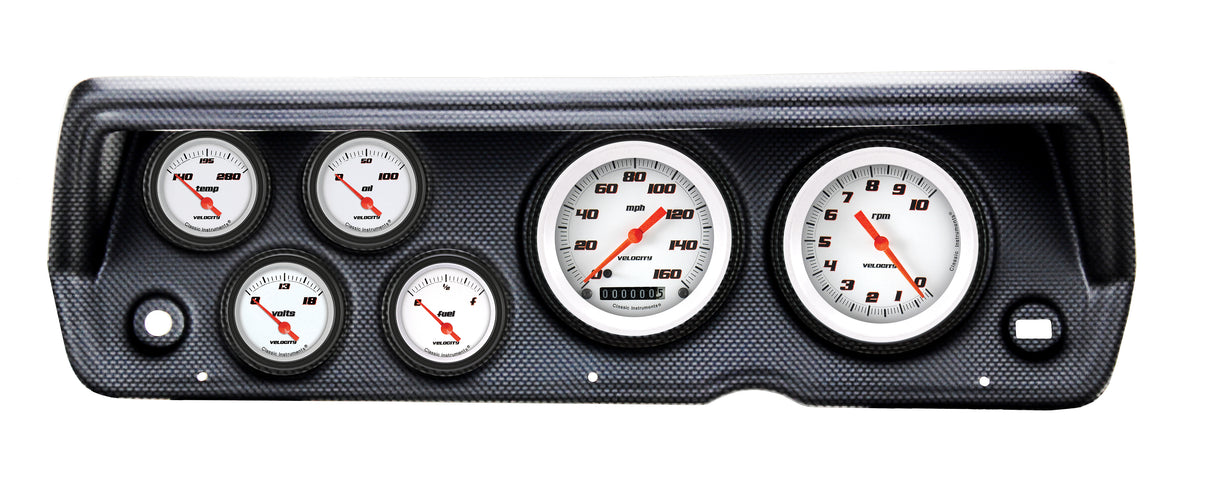 Classic Instruments 70-76 DUSTER VELOCITY WHITE 6ga SET-MOPA - CDDU70VSW01CF