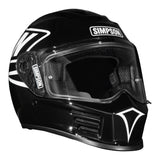 Simpson Motorcycle Speed Bandit Helmet - 12 O'clock Black - Extra Small - SPB121XS