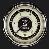 Classic Instruments Nostalgia VT 2 1/8" Fuel Pressure Gauge, 15 psi - NT145SHC