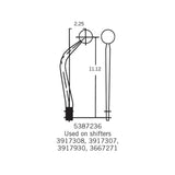 Hurst Competition/Plus Shifter Stick - Chrome - 5387236